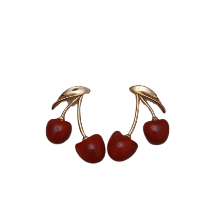 Pendientes guindas dobles
